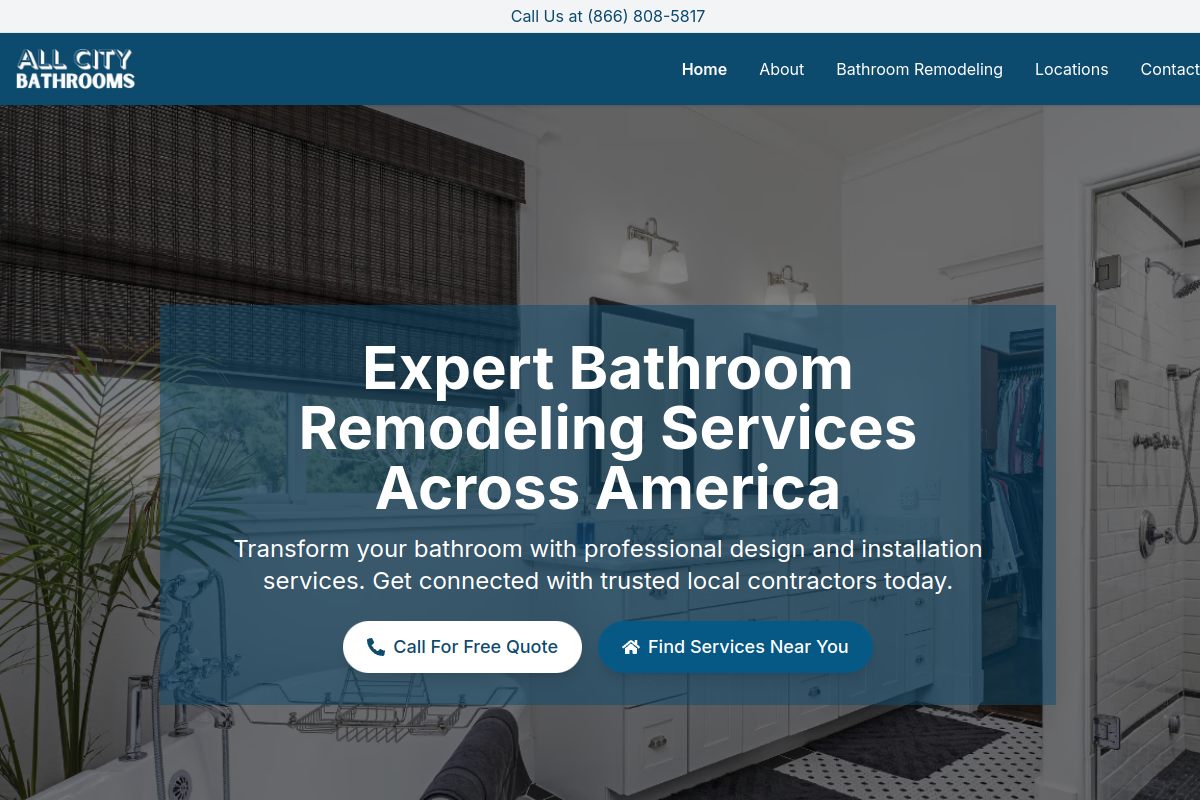 All City Bathroom Remodeling website