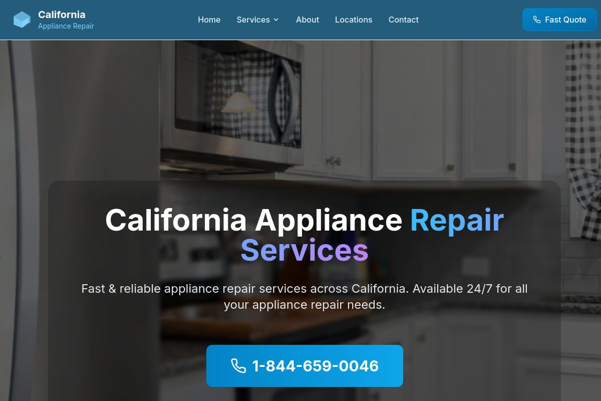 CA Appliance Repair website