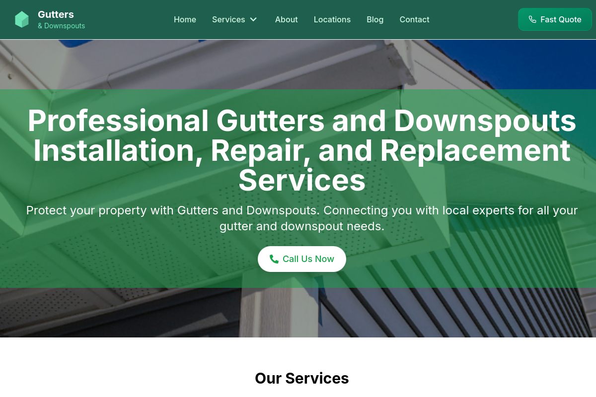 Gutters and Downspouts website