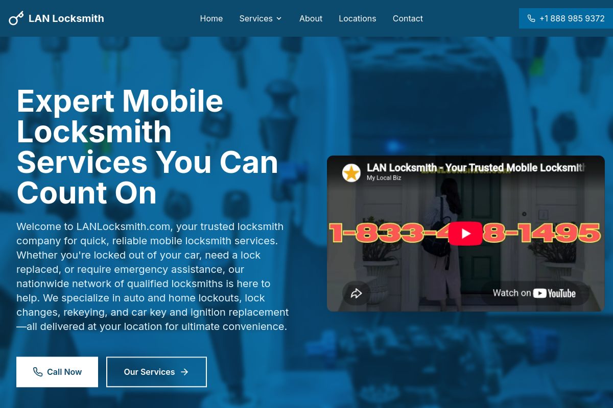 LAN Locksmith website