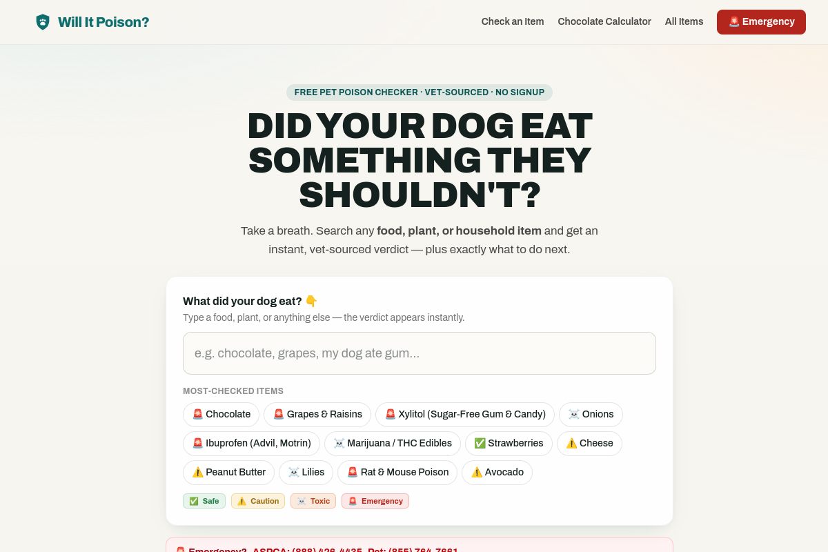 Will It Poison website